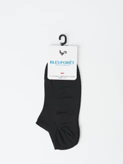 Bleuforêt - Mercerized Cotton Low-Cut Socks in Black