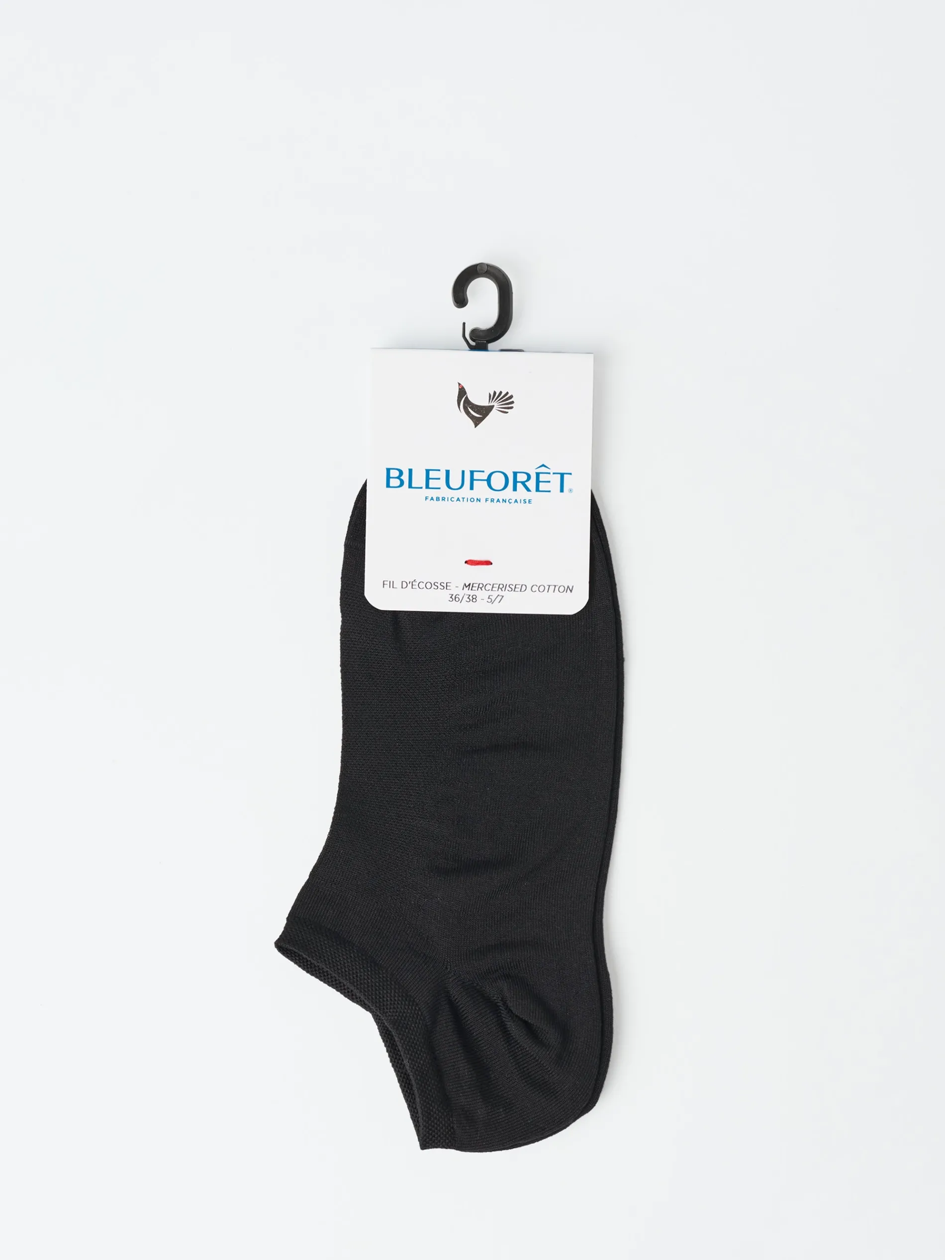 Bleuforêt - Mercerized Cotton Low-Cut Socks in Black