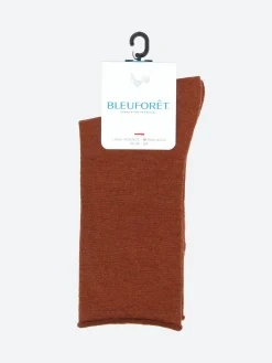 Bleuforêt - Roll Top Wool Sock in Toffee