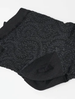 Bleuforêt - Silk Lace Trainer Socks in Black