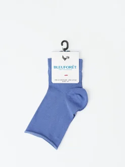 Bleuforêt - Velvet Ankle Socks in Lavender Blue