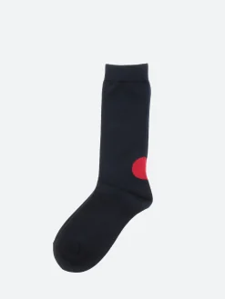 Blue Blue Japan - Back-Side Japan Flag Socks in Navy