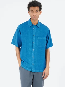Blue Blue Japan - Broadcloth Short Sleeve Shirt in Indigo