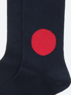 Blue Blue Japan - Japan Flag Sock in Navy