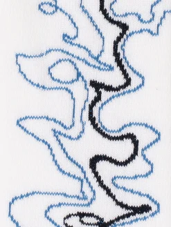 Blue Blue Japan - Minamo Jacquard Pile Socks in White