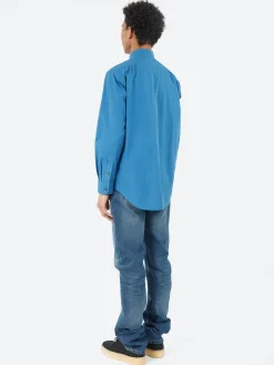 Blue Blue Japan - Organic Cotton Regular Collar Shirt in Indigo
