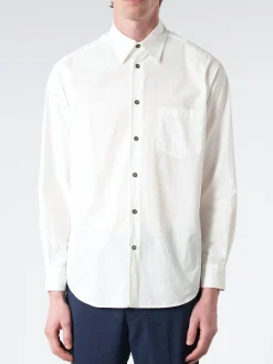 Blue Blue Japan - Organic Cotton Regular Color Shirt in White