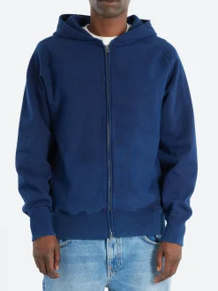 Blue Blue Japan - Zip Hoodie in Indigo