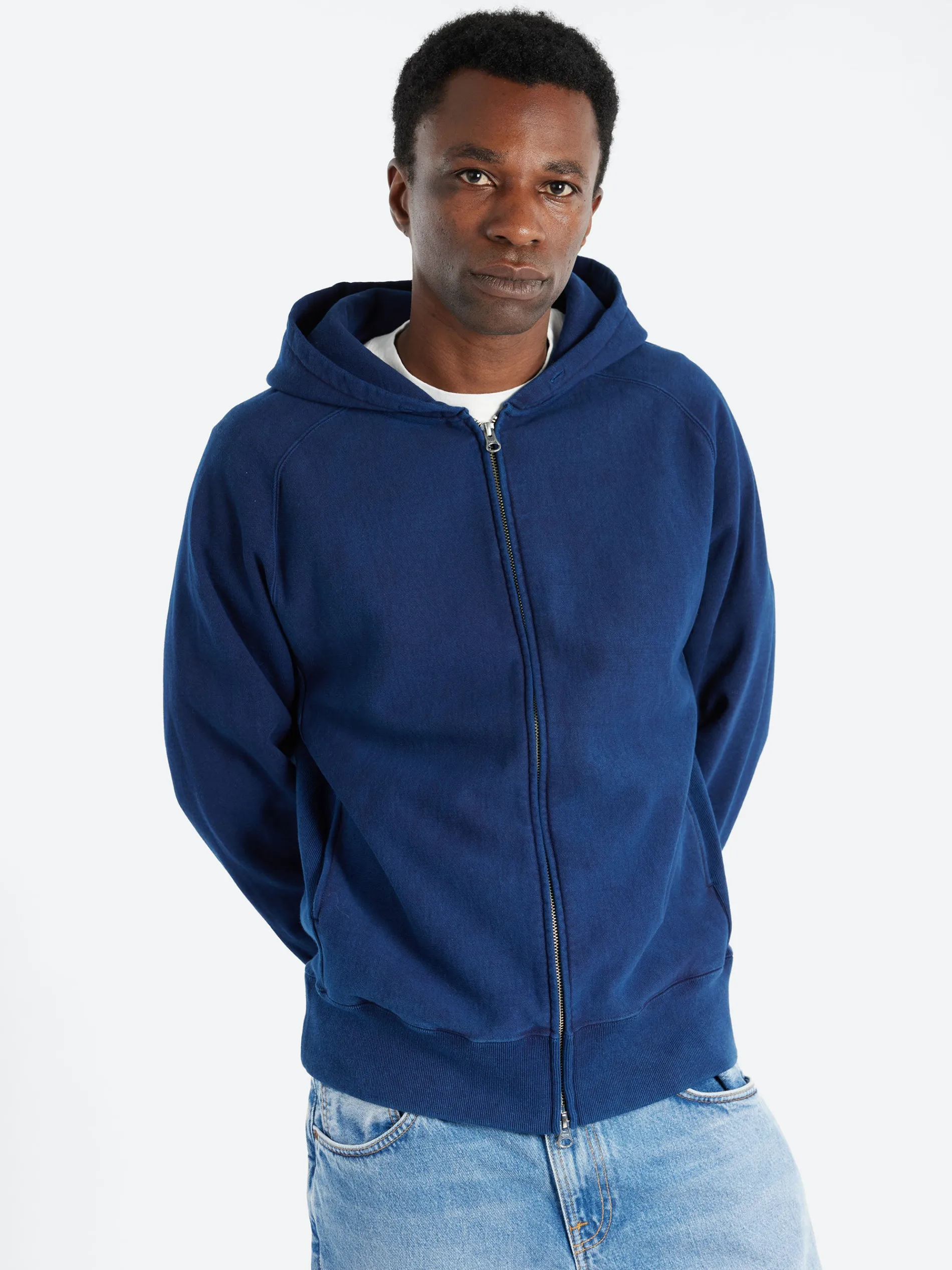 Blue Blue Japan - Zip Hoodie in Indigo