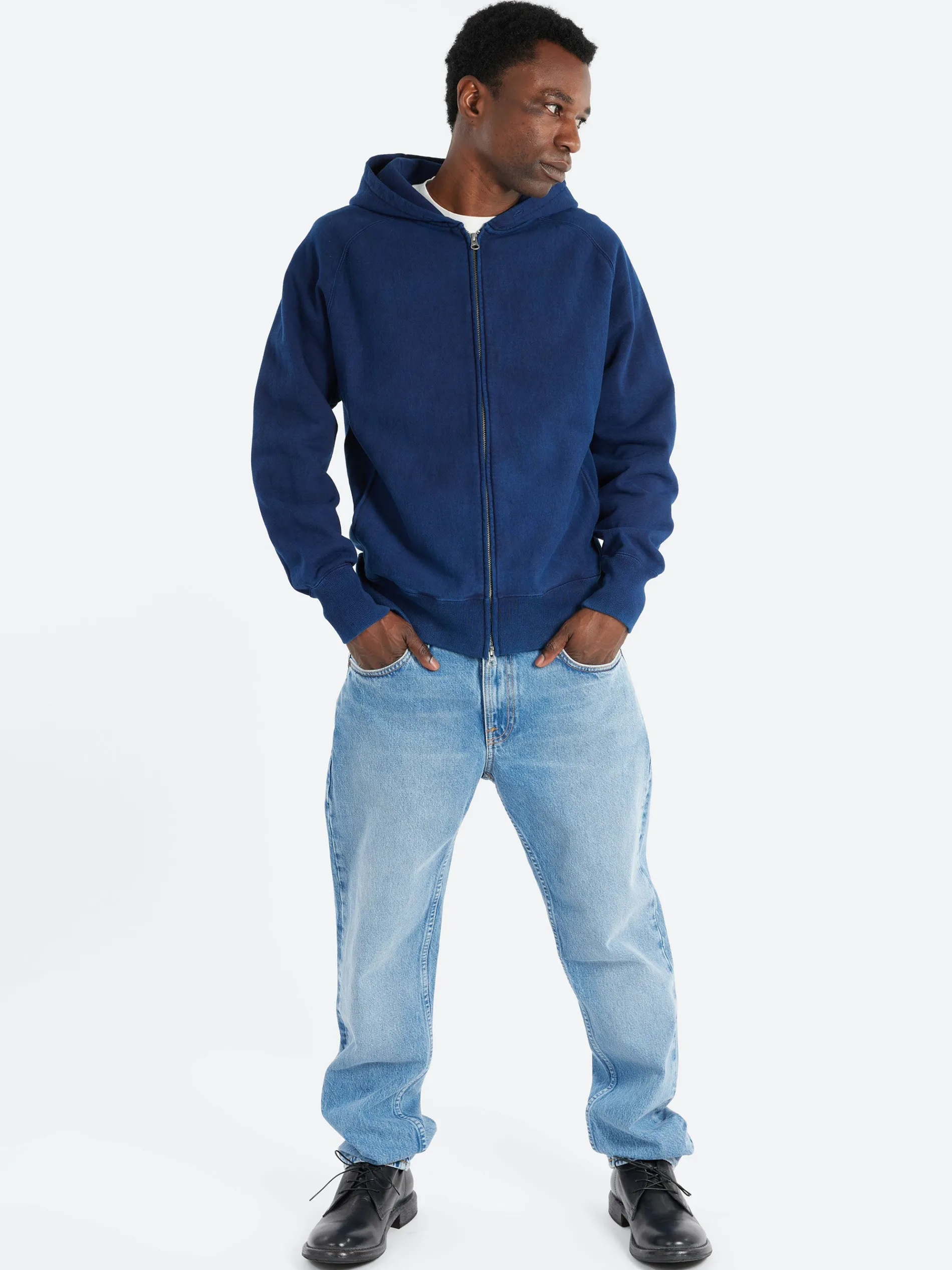 Blue Blue Japan - Zip Hoodie in Indigo