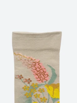 Bonne Maison - Abstract Print Sock in Celadon