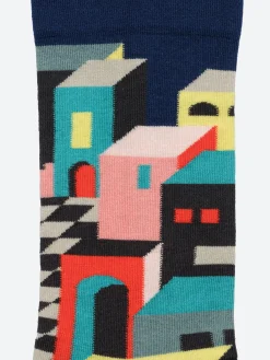 Bonne Maison - Fiction Dark Blue Decor Sock