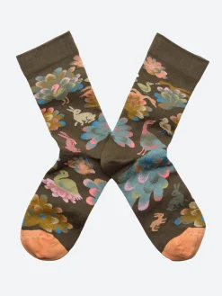 Bonne Maison - Khaki Peacock Sock