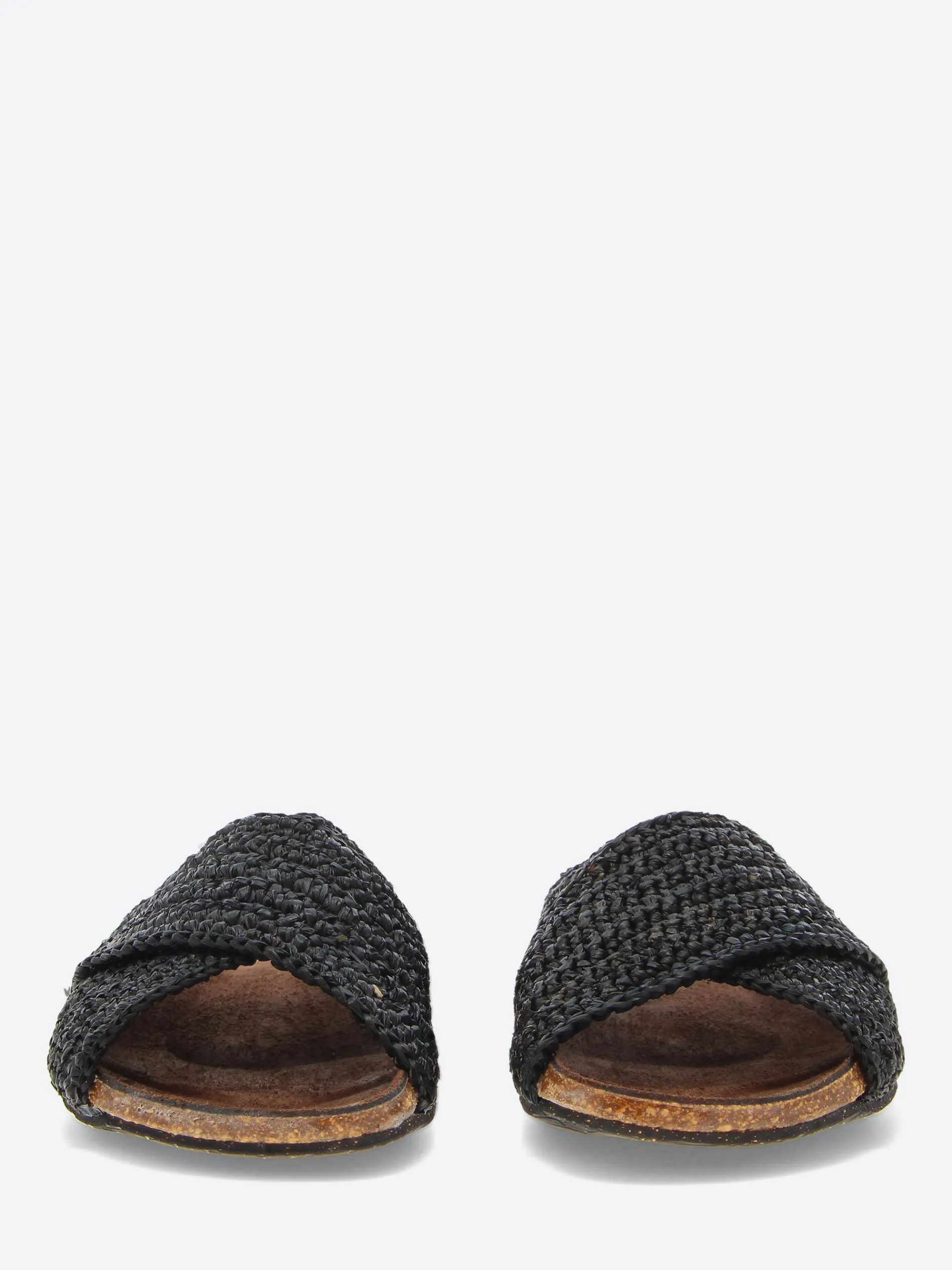 Bosabo - 442 Mules in Noir Raphia