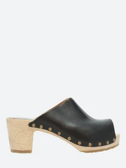 Bosabo - Rosko Clogs in Noir Vegetal