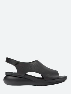 Camper - Balloon Cut-Out Sandal in Black