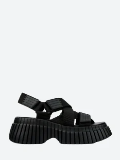 Camper - BCN Cross-Strap Sandal in Black