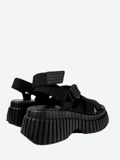 Camper - BCN Cross-Strap Sandal in Black