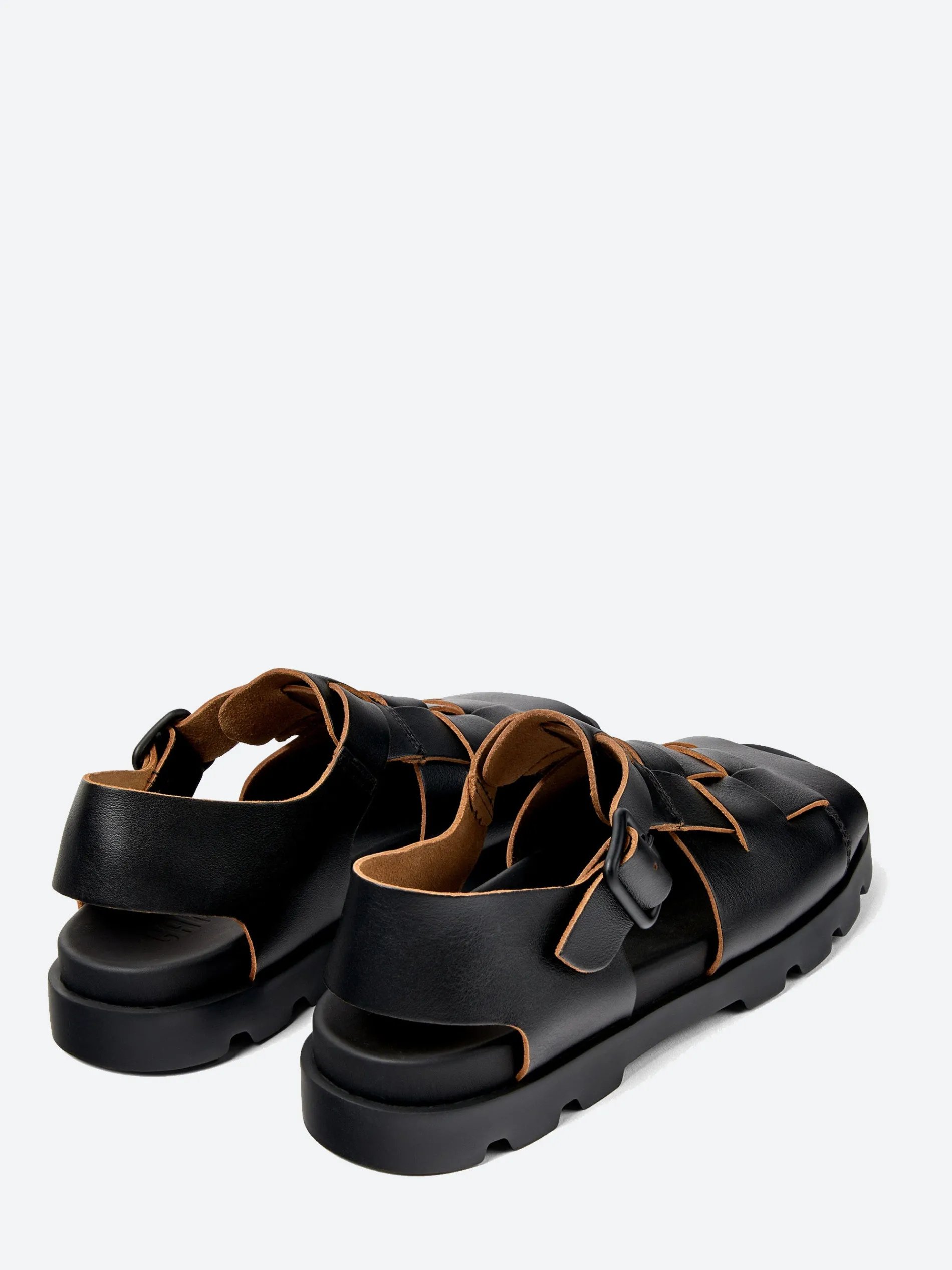 Camper - Brutus Fisherman Sandal in Black