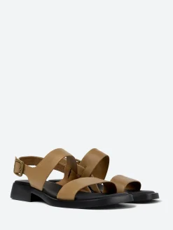 Camper - Dana 2-Strap Sandals in Beige