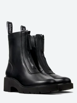 Camper - Milah Front Zip Boot in Black