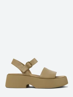Camper - Tasha Leather Sandal in Beige