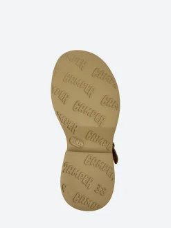 Camper - Tasha Leather Sandal in Beige