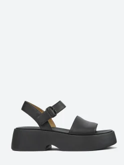 Camper - Tasha Leather Sandal in Black