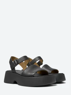 Camper - Tasha Leather Sandal in Black
