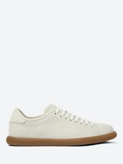 Camper - Women's Pelotas Soller in White Perforated Leather