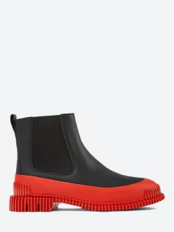 Camper - Women's Pix Chelsea Boots in Black and Red