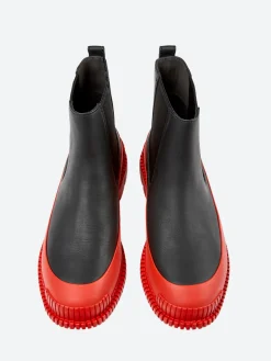 Camper - Women's Pix Chelsea Boots in Black and Red