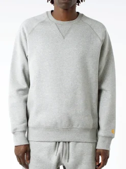 Carhartt WIP - Chase Sweatshirt in Grey Heather/Gold