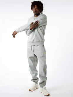 Carhartt WIP - Chase Sweatshirt in Grey Heather/Gold