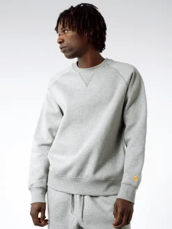 Carhartt WIP - Chase Sweatshirt in Grey Heather/Gold