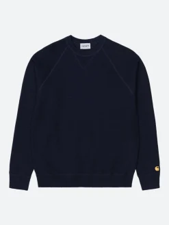 Carhartt WIP - Chase Sweater in Dark Navy and Gold