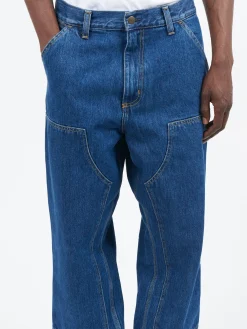 Carhartt WIP - Double Knee Pant in Blue Stone Wash