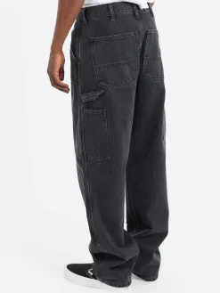Carhartt WIP - Double Knee Pant in Black Stone Wash