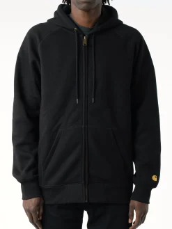 Carhartt WIP - Hooded Chase Jacket in Black/Gold
