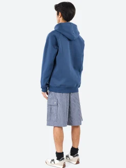 Carhartt WIP - Hooded Chase Sweatshirt in Dusky Blue