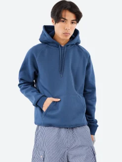 Carhartt WIP - Hooded Chase Sweatshirt in Dusky Blue
