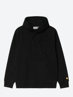 Carhartt WIP - Hooded Chase Sweatshirt in Black/Gold