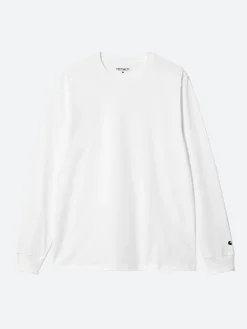 Carhartt WIP - L/S Base T-Shirt in White/Black