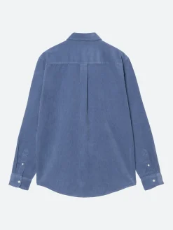 Carhartt WIP - L/S Madison Fine Cord Shirt in Blue Iris and Wax