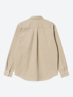 Carhartt WIP - L/S Madison Cord Shirt in Wall and Black