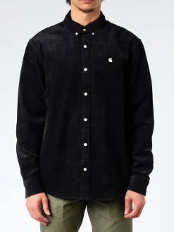 Carhartt WIP - L/S Madison Cord Shirt in Black/Wax