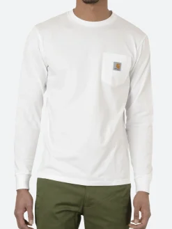 Carhartt WIP - L/S Pocket T-Shirt in White