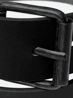 Carhartt WIP - Script Belt Cow Leather in Black/Black