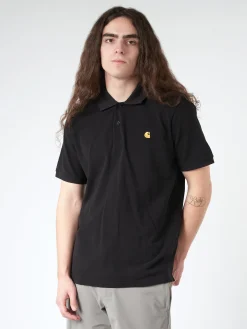 Carhartt WIP - S/S Chase Pique Polo in Black