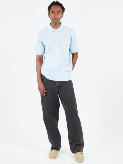 Carhartt WIP - S/S Chase Pique Polo in Air Sky